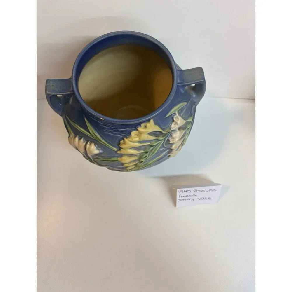 Roseville Columbine 1945 Vintage Mid Century Modern Pottery Vase 400-6